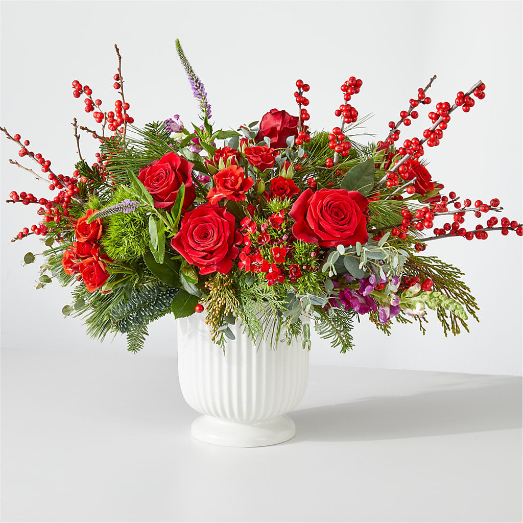 Big Red Bow Bouquet – TIM'S TREEHOUSE NURSERY & FLORAL, Sutherlin OR
