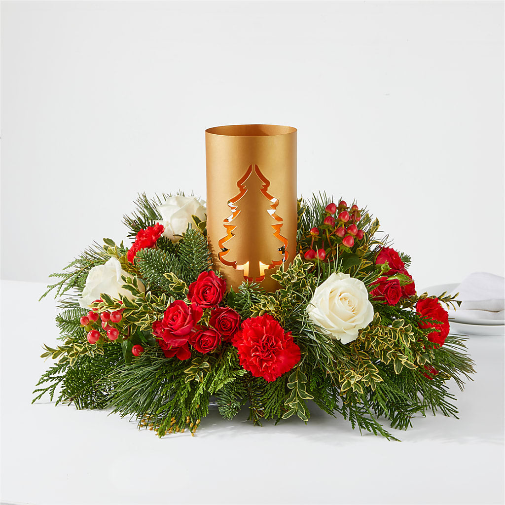 December Dreams Centerpiece – TIM'S TREEHOUSE NURSERY & FLORAL, Sutherlin OR