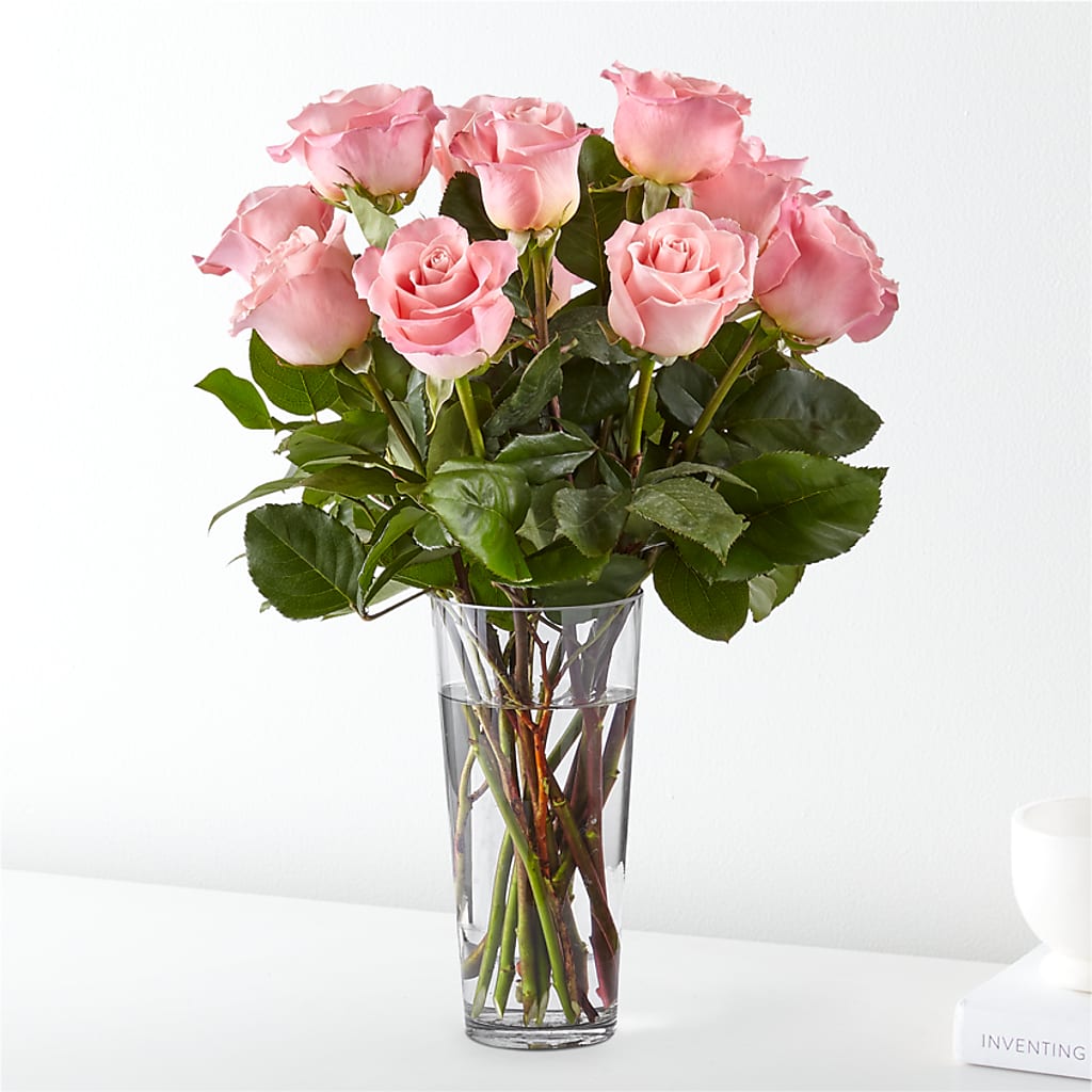 Long Stem Pink Rose Bouquet – TIM'S TREEHOUSE NURSERY & FLORAL, Sutherlin OR