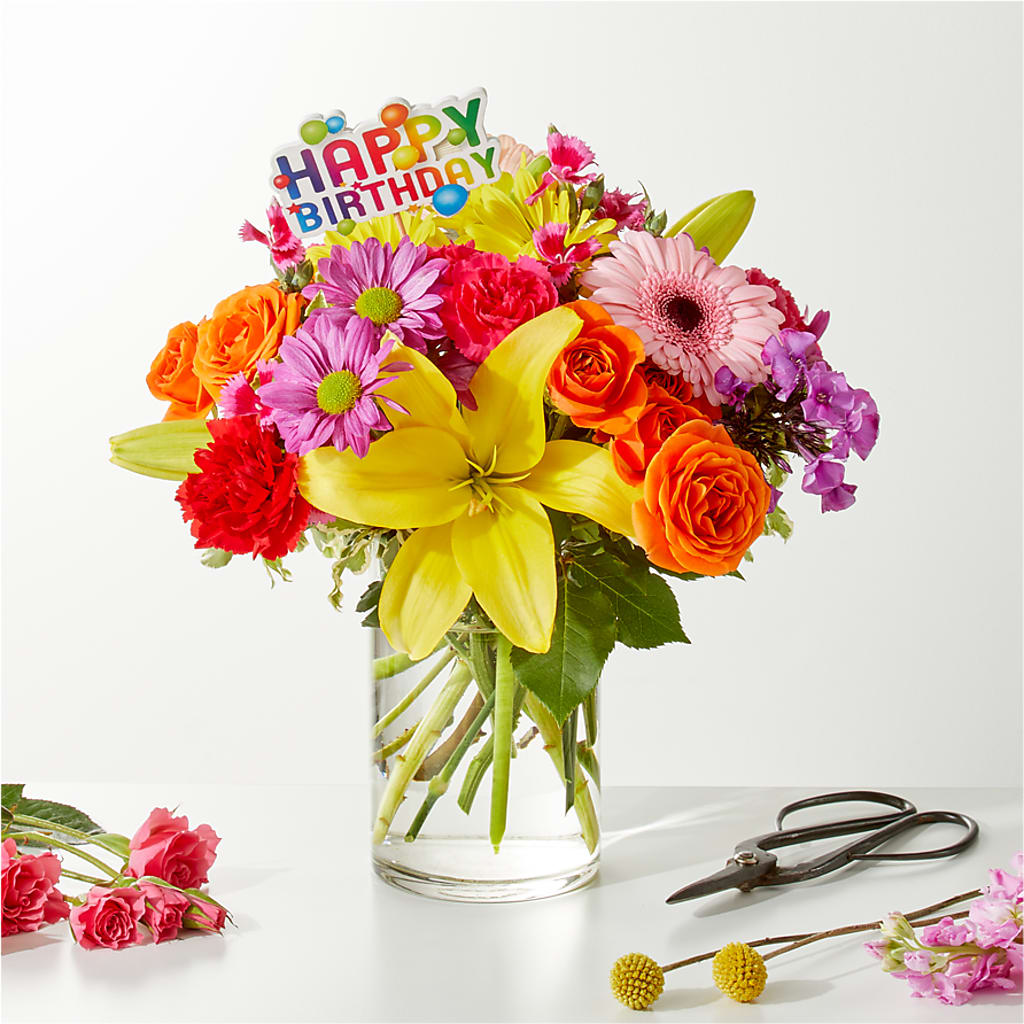 Cue the Confetti - A Florist Original – TIM'S TREEHOUSE NURSERY & FLORAL, Sutherlin OR