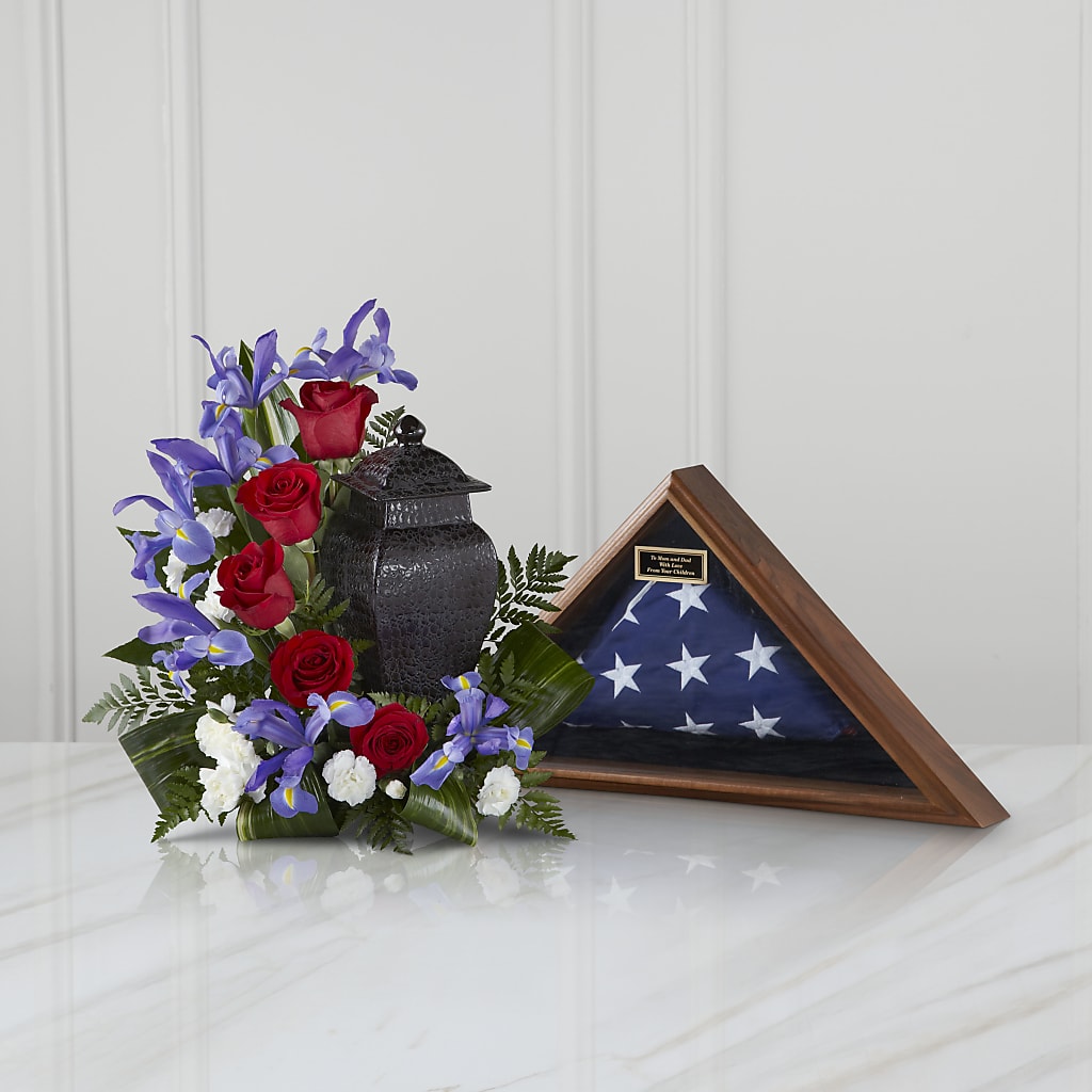 Patriotic Tribute Arrangement – TIM'S TREEHOUSE NURSERY & FLORAL, Sutherlin OR
