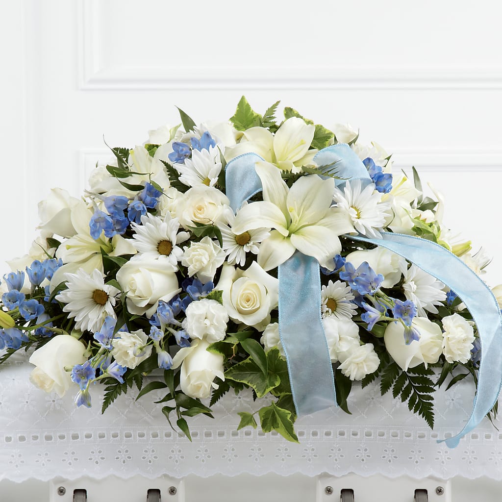 Tender Treasure Casket Spray – TIM'S TREEHOUSE NURSERY & FLORAL, Sutherlin OR