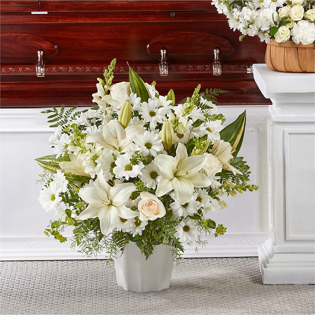 Thoughts of Tranquility Floor Basket – TIM'S TREEHOUSE NURSERY & FLORAL, Sutherlin OR