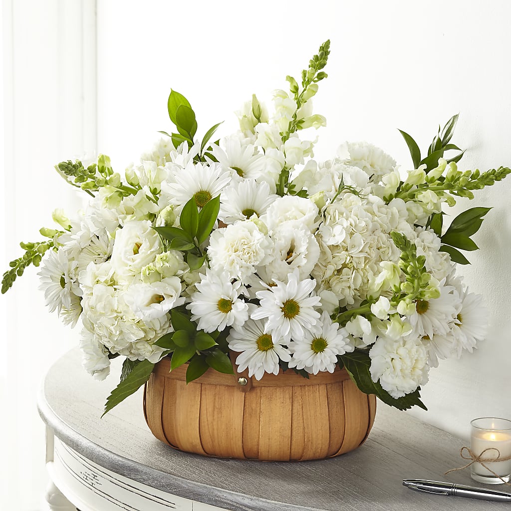 Pure Ivory Basket – TIM'S TREEHOUSE NURSERY & FLORAL, Sutherlin OR