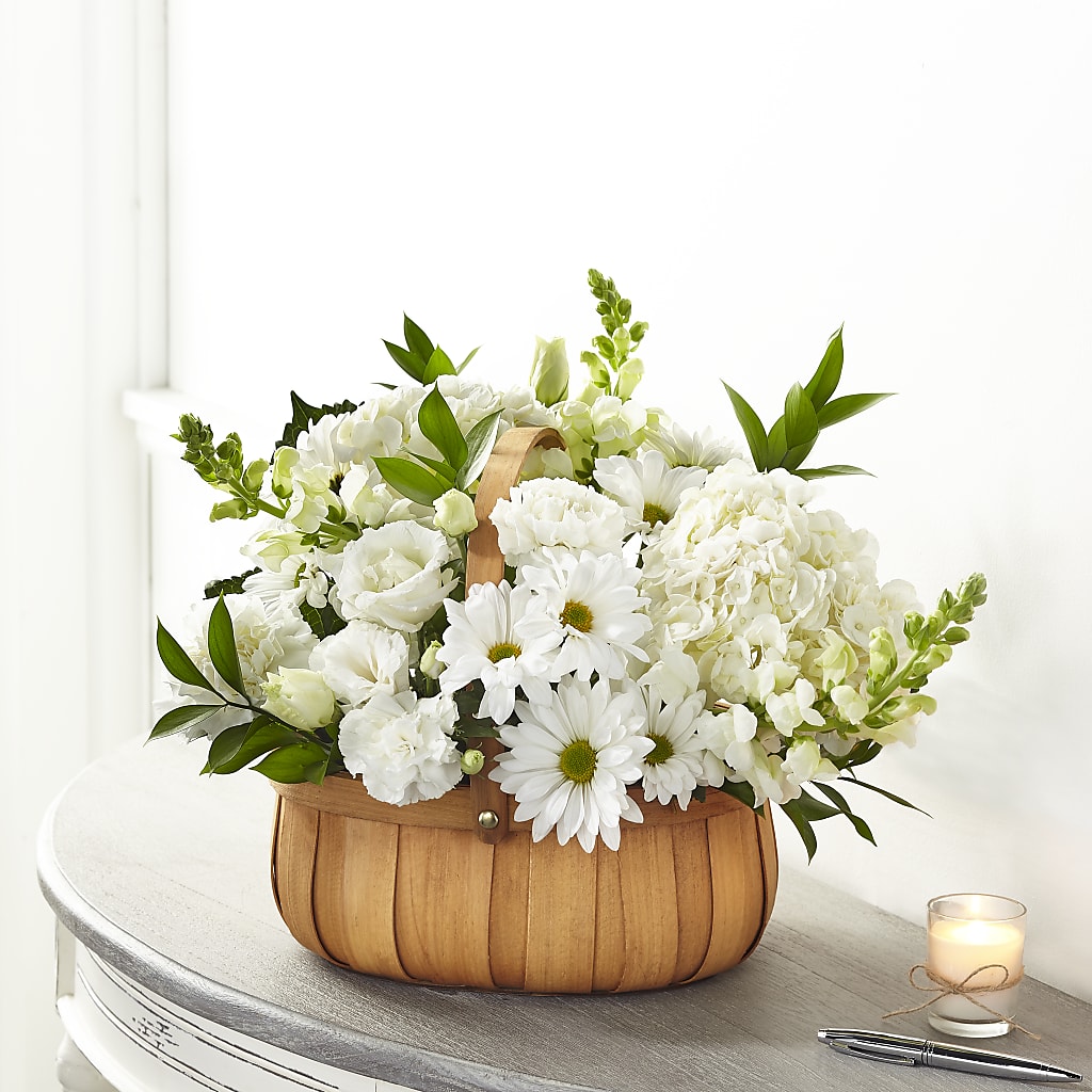 Pure Ivory Basket – TIM'S TREEHOUSE NURSERY & FLORAL, Sutherlin OR