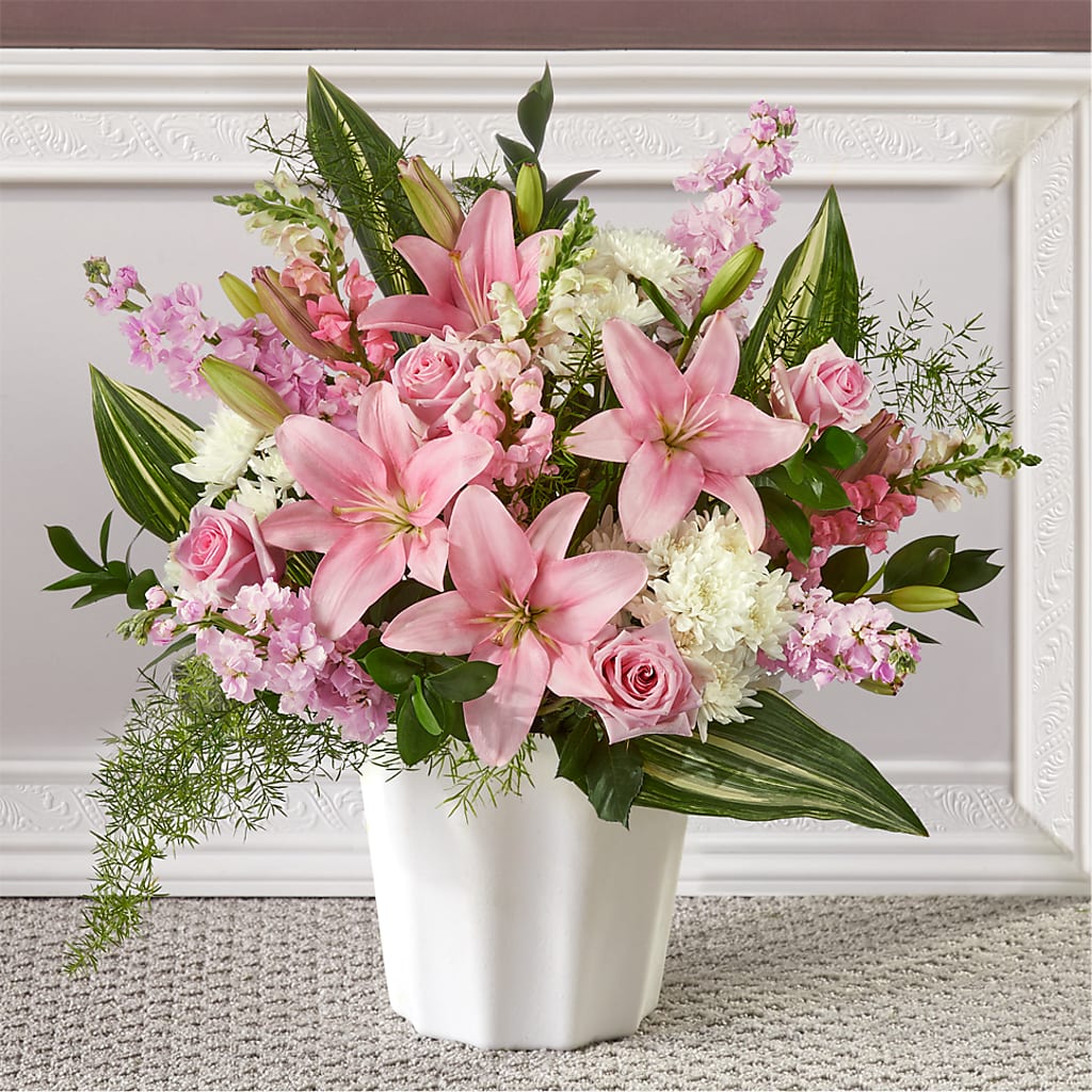 Simply Serene Floor Basket – TIM'S TREEHOUSE NURSERY & FLORAL, Sutherlin OR