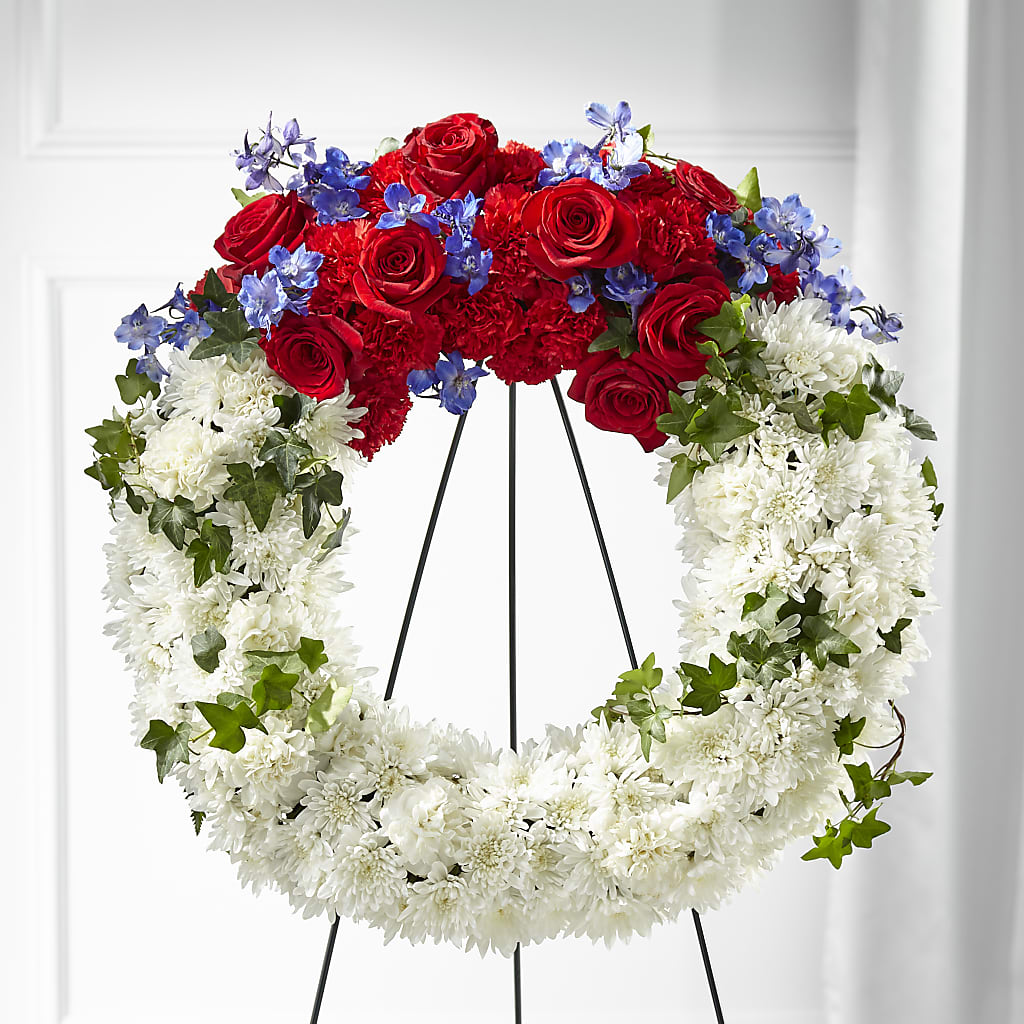 Patriotic Passion Wreath – TIM'S TREEHOUSE NURSERY & FLORAL, Sutherlin OR
