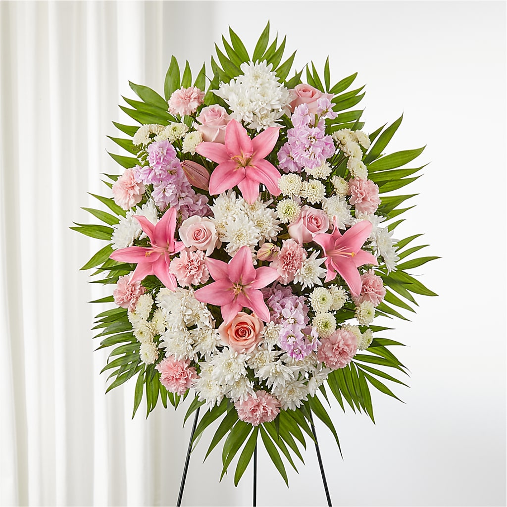Offering Solace Standing Spray – TIM'S TREEHOUSE NURSERY & FLORAL, Sutherlin OR