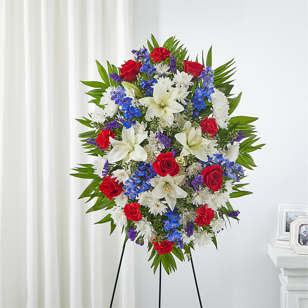 Cherished Service Standing Spray – TIM'S TREEHOUSE NURSERY & FLORAL, Sutherlin OR