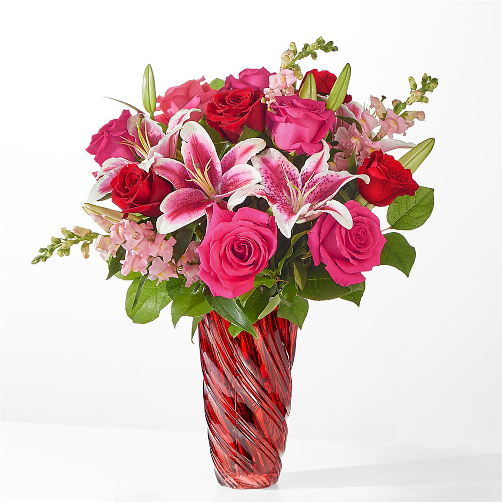 Always You Bouquet with Luxe Swirl Vase – TIM'S TREEHOUSE NURSERY & FLORAL, Sutherlin OR