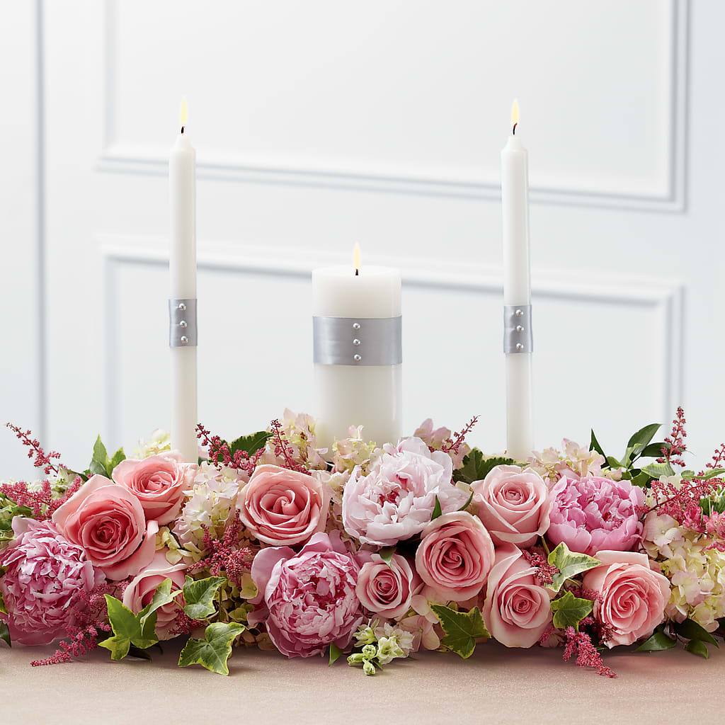 Worldwide Romance Unity Candle Arrangement – TIM'S TREEHOUSE NURSERY & FLORAL, Sutherlin OR