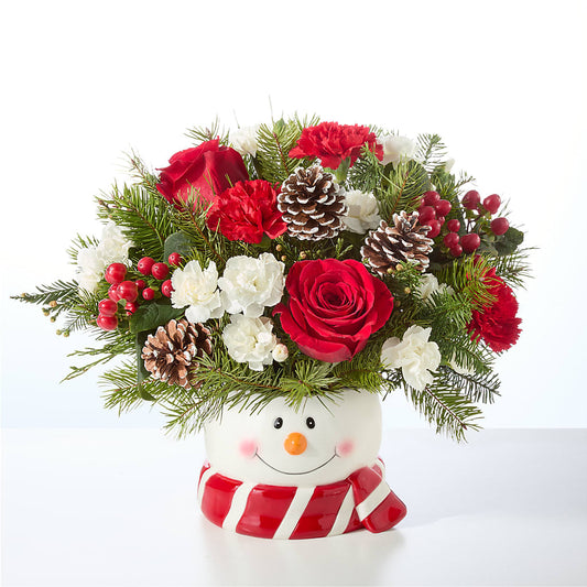 Jolly Snowman Bouquet – TIM'S TREEHOUSE NURSERY & FLORAL, Sutherlin OR