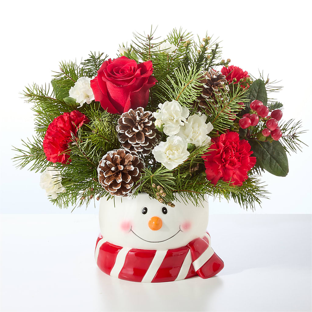 Jolly Snowman Bouquet – TIM'S TREEHOUSE NURSERY & FLORAL, Sutherlin OR