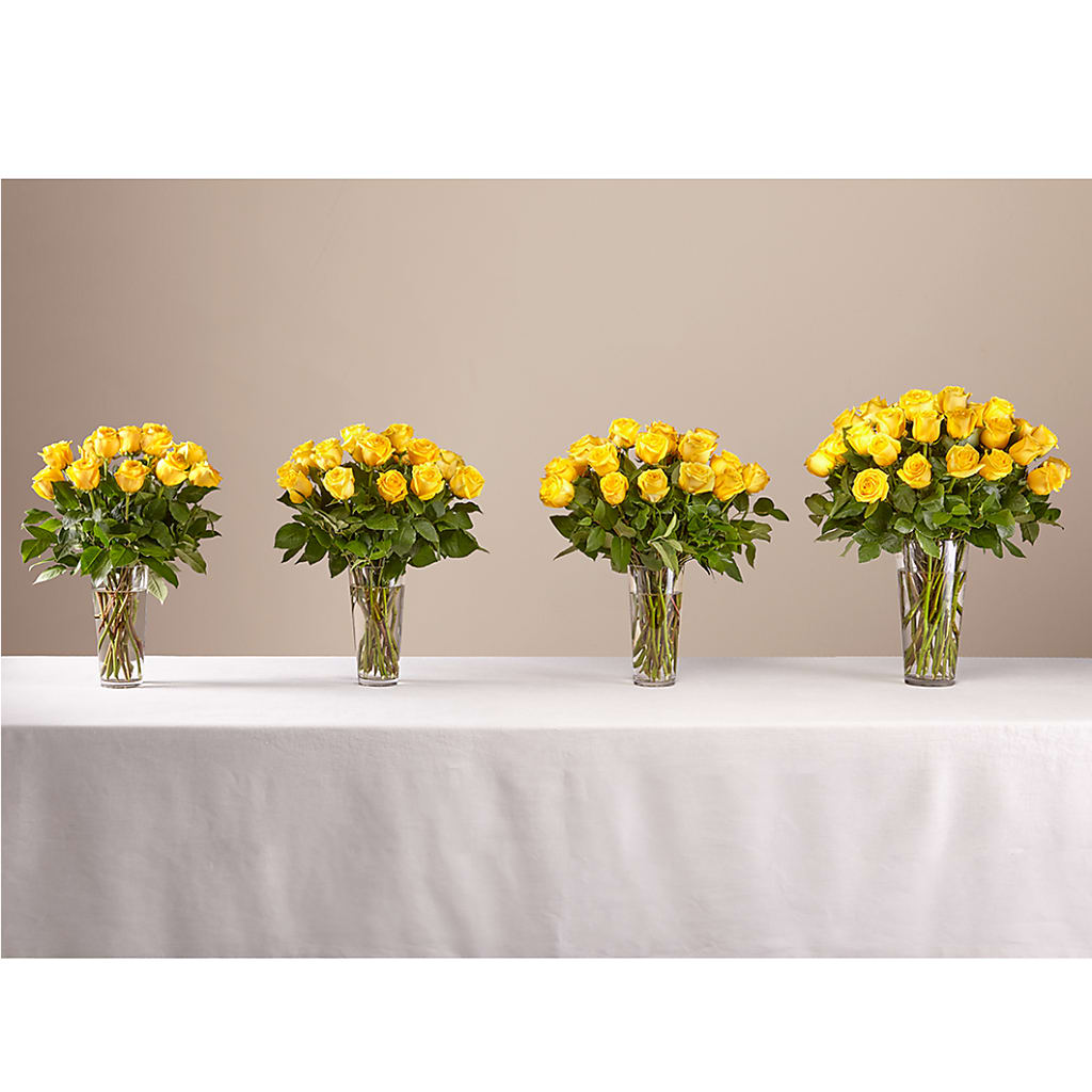 Long Stem Yellow Rose Bouquet – TIM'S TREEHOUSE NURSERY & FLORAL, Sutherlin OR