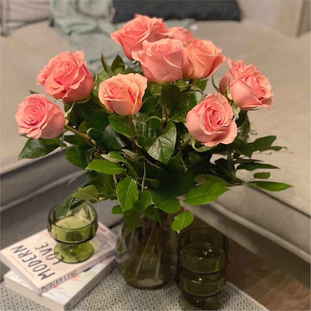 Long Stem Pink Rose Bouquet – TIM'S TREEHOUSE NURSERY & FLORAL, Sutherlin OR
