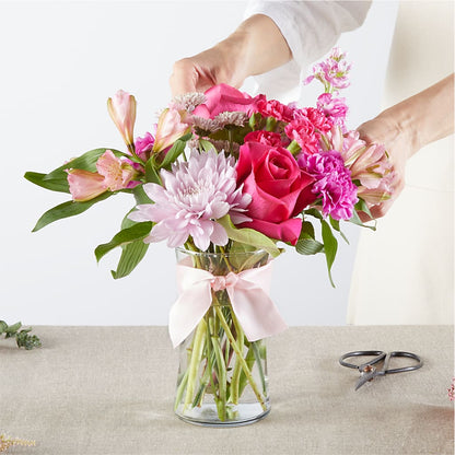 Pink Ribbon - A Florist Original – TIM'S TREEHOUSE NURSERY & FLORAL, Sutherlin OR