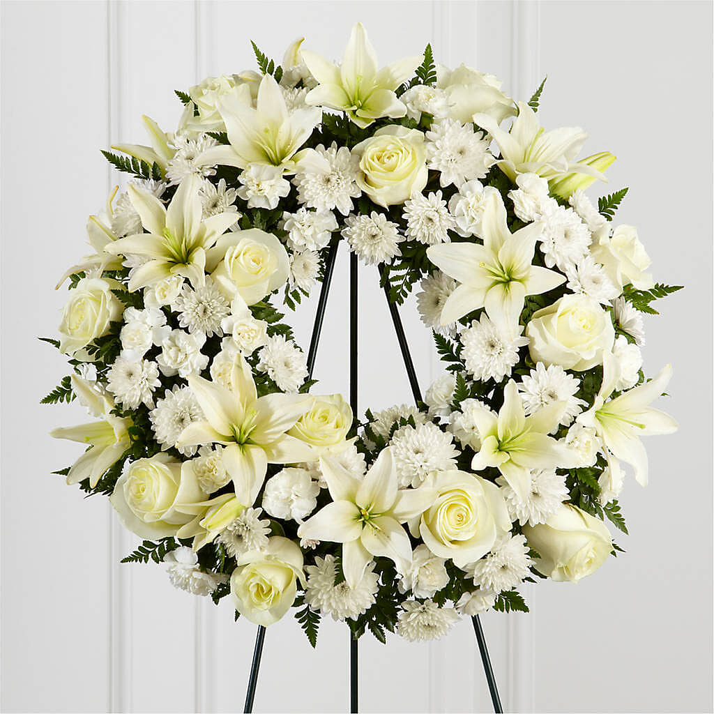 Treasured Tribute Wreath – TIM'S TREEHOUSE NURSERY & FLORAL, Sutherlin OR