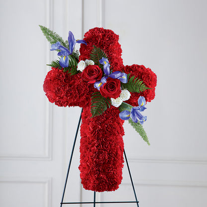 Faithful Hero Floral Cross – TIM'S TREEHOUSE NURSERY & FLORAL, Sutherlin OR