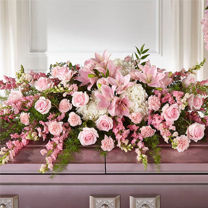 Life & Remembrance Casket Spray – TIM'S TREEHOUSE NURSERY & FLORAL, Sutherlin OR