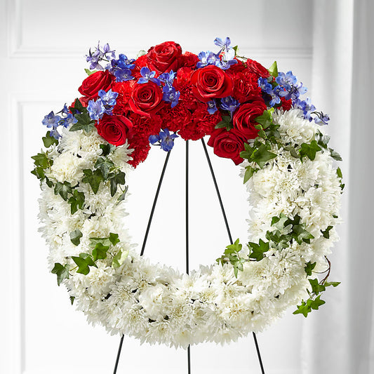 Patriotic Passion Wreath – TIM'S TREEHOUSE NURSERY & FLORAL, Sutherlin OR
