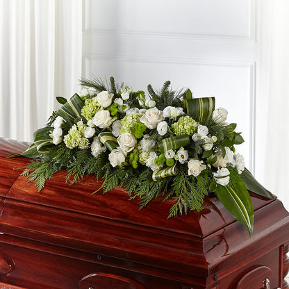 Hopeful Gesture Casket Spray – TIM'S TREEHOUSE NURSERY & FLORAL, Sutherlin OR