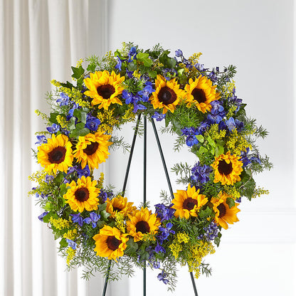 Bright Rays Wreath – TIM'S TREEHOUSE NURSERY & FLORAL, Sutherlin OR