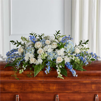 Timeless Essence Casket Spray – TIM'S TREEHOUSE NURSERY & FLORAL, Sutherlin OR