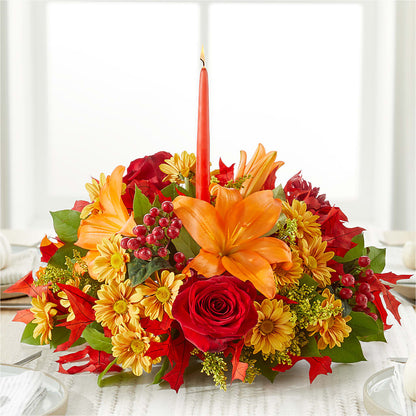 Autumn's Embrace Centerpiece – TIM'S TREEHOUSE NURSERY & FLORAL, Sutherlin OR