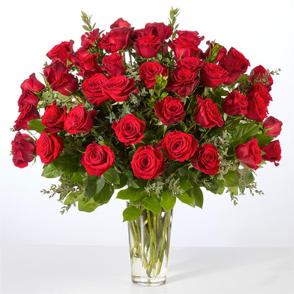 Forever Yours Fifty Stem Red Rose Bouquet – TIM'S TREEHOUSE NURSERY & FLORAL, Sutherlin OR